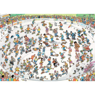 Jumbo Jan van Haasteren Puzzle - Skateboardfahren in der Schüssel - 1000 Teile.