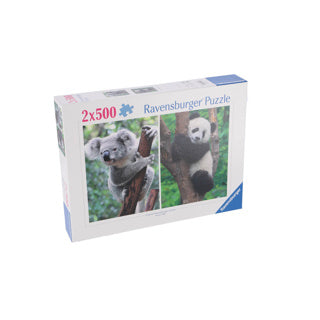 Ravensburger Puzzle Panda und Koala 2 x 500 Stück