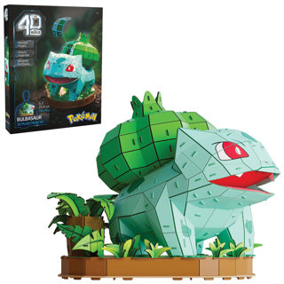 4d build - pokémon bulbasaur - 3d-modelset - pokémon-verzamelobjecten, kanto-starterverzameling, bureaudecoratie, bouwspeelgoed, 3d-puzzels, 195 stukjes