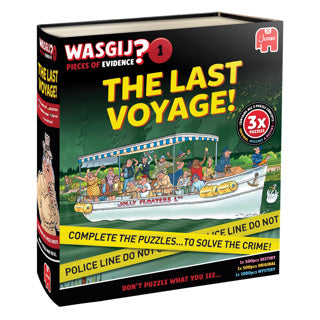 Wasgij-Beweisstücke – Die letzte Reise – einzigartiges 3-in-1-Puzzle mit Rätsel