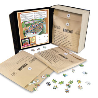 Wasgij-Beweisstücke – Die letzte Reise – einzigartiges 3-in-1-Puzzle mit Rätsel