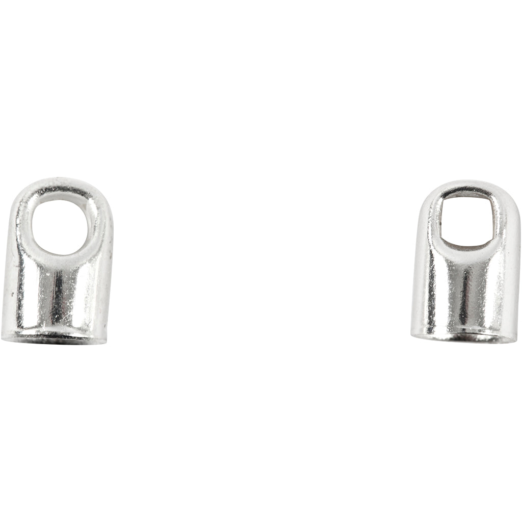 Creativ Company Endkappe, L: 7 mm, D 4,5 mm, versilbert, 50 Stück 1 Box
