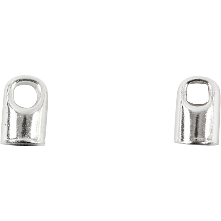 Creativ Company Endkappe, L: 7 mm, D 4,5 mm, versilbert, 50 Stück 1 Box