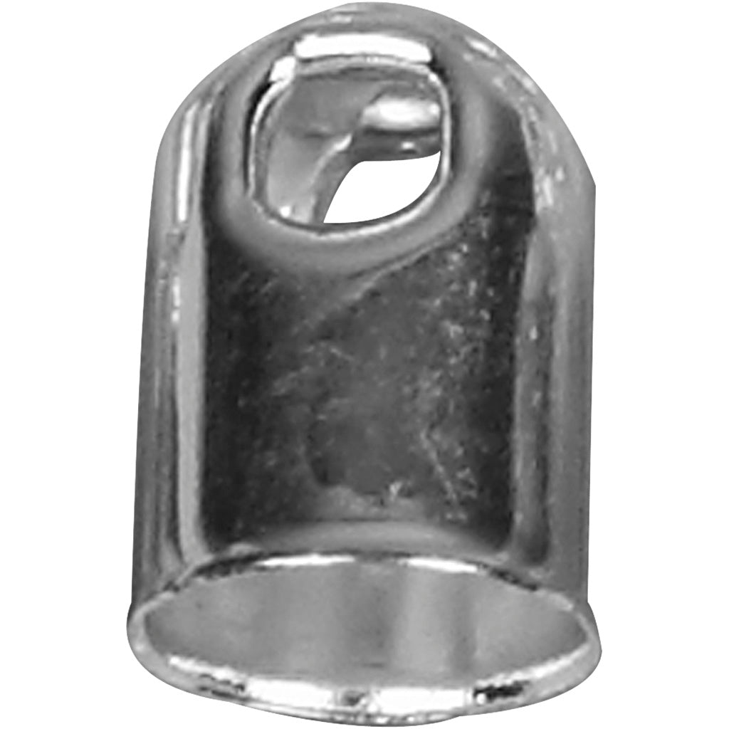 Creativ Company End Cap, D 6 mm, Silber -plattiert, 50 Stück 1 Box
