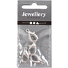 Creativ Company Karabiner, L: 18 mm, versilbert, 4 Stück 1 Box