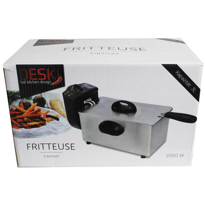Deski Fritteuse Edelstahl 3 Liter 2000W