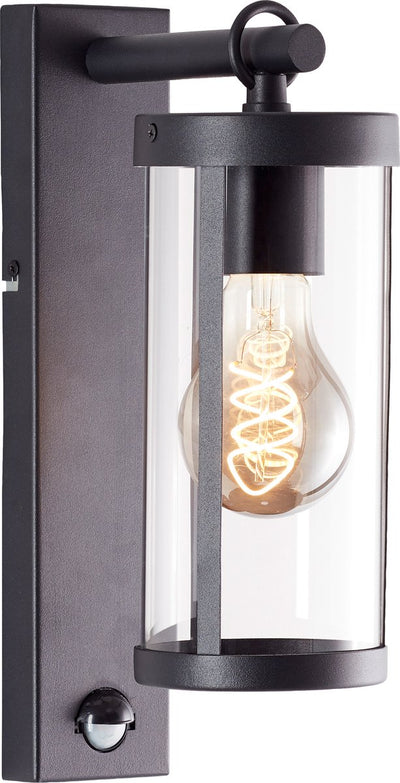 Brilliant Sidney – Außenwandleuchte – mit Sensor – E27 1 x 20 W – IP44 – Schwarz