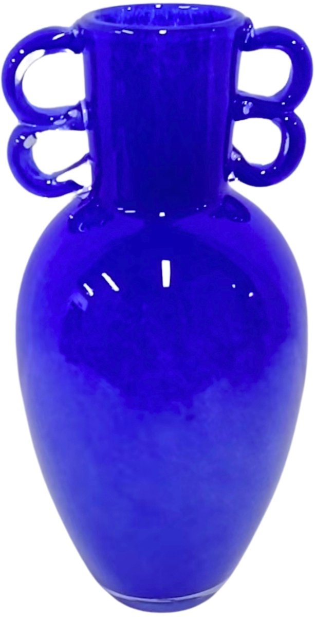 HD Collection Vase aus Glas, blau, 14,5 x 14,5 x 30 cm