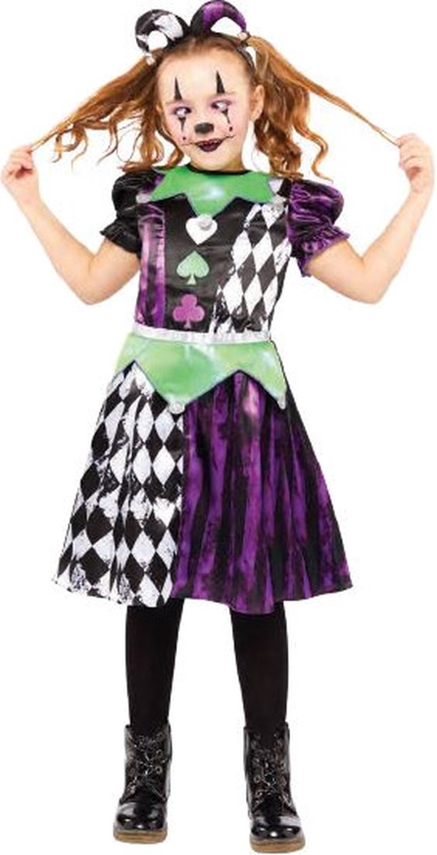 Amscan Anzug Narr Junior Polyester Schwarz Weiß Lila Größe 116 128