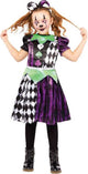 Amscan Anzug Narr Junior Polyester Schwarz Weiß Lila Größe 116 128