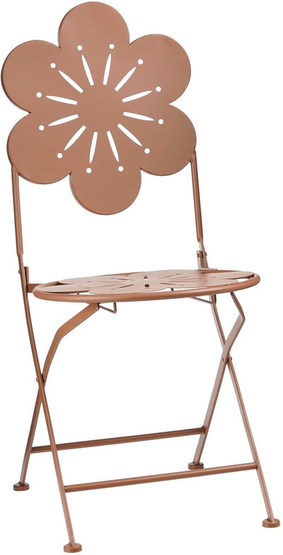 Glimmerdekorationen Fleuri Bistrostuhl – H93 x ø41 cm – Eisen – Terra