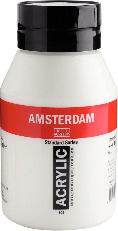 Acrylfarbentopf der Amsterdamer Standardserie 1000 ml Titanweiß 105