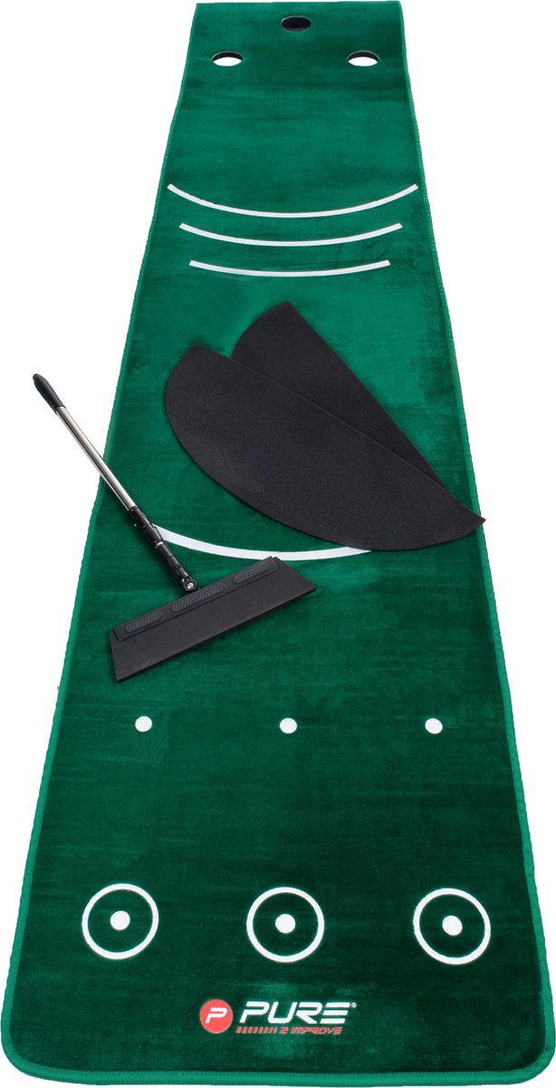 Pure2improve Golf-Putting-Matte – Indoor-Golf – 70 x 335 cm
