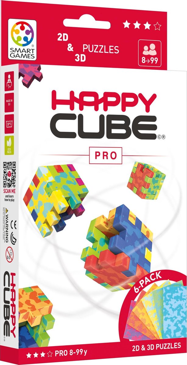 Intelligente Spiele - Happy Cube Pro - 6 Rätsel - 3D