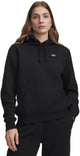 Under Armour Rival FLC Hoodie-Blk Damen-Sportpullover – Ultimate Black – Weiß