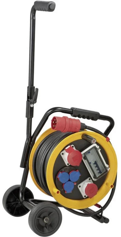 Brennerstuhl Brobusta Cee 2 Fi IP44 Kabeltrommel mit Trolley (Kabeltrommel 30 m, mit FI-Schutz, für den dauerhaften Außeneinsatz, hergestellt in Deutschland)