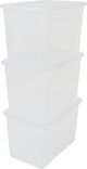 Iris Clearbox Aufbewahrungsbox – 70 l – Kunststoff – transparent – 3er-Set