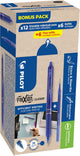 Pilot Frixion Ball Clicker | 12 Rollen und 6+6 Nachfüllungen 0 | 7mm | blau
