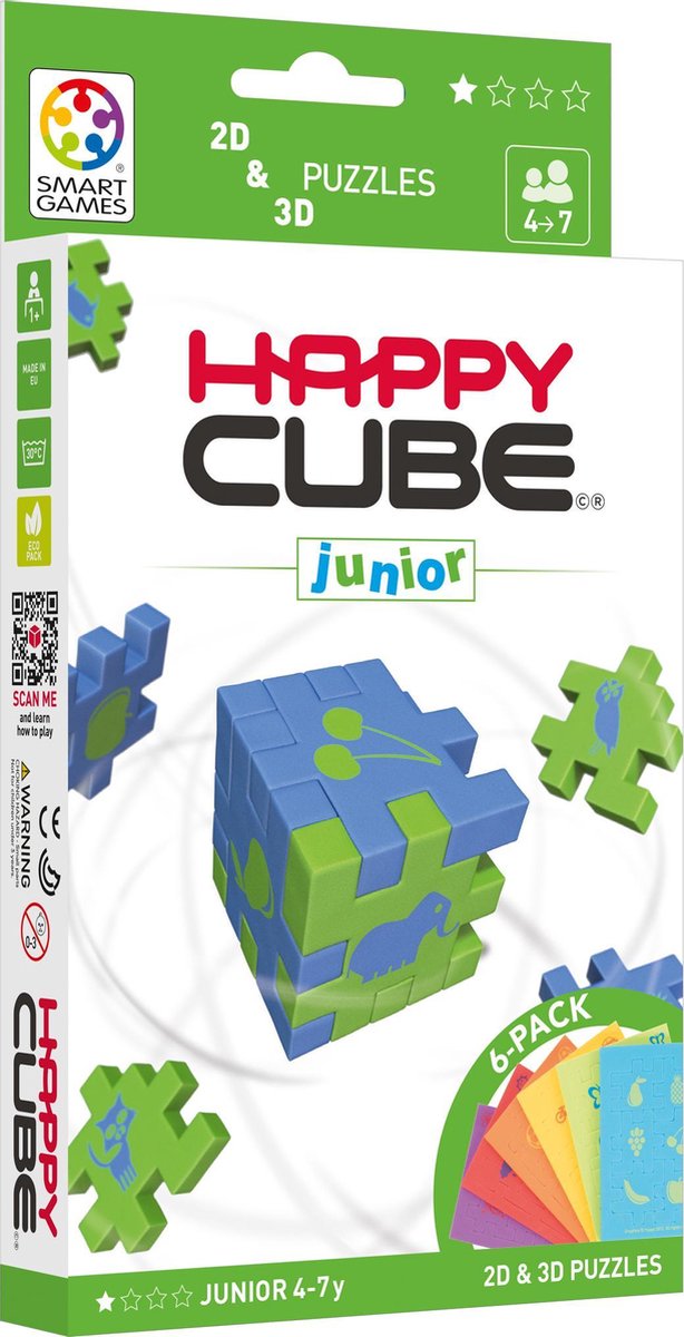 Intelligente Spiele - Happy Cube Junior - 6 Rätsel - 3D
