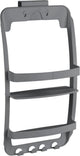 Wenko Duschregal Universal 2-lagiger grauer Kunststoff 26x55cm - Duschkorb - Duschablage - Duschregal zum Aufhängen an der Duschwand, entweder selbstklebend oder an die Wand geschraubt