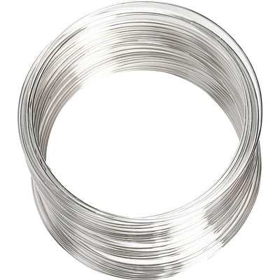 Kreativunternehmen Memory Wire, D 6 cm, Dicke 0,8 mm, ca. 11,5 m, versilbert, 1 Stück