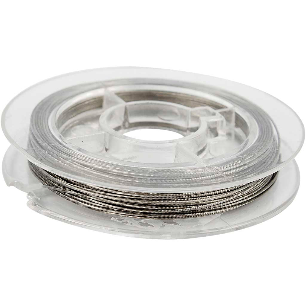 Creativ Company Schmuckdraht, Stärke 0,38 mm, Silber, 10 m 1 Rolle