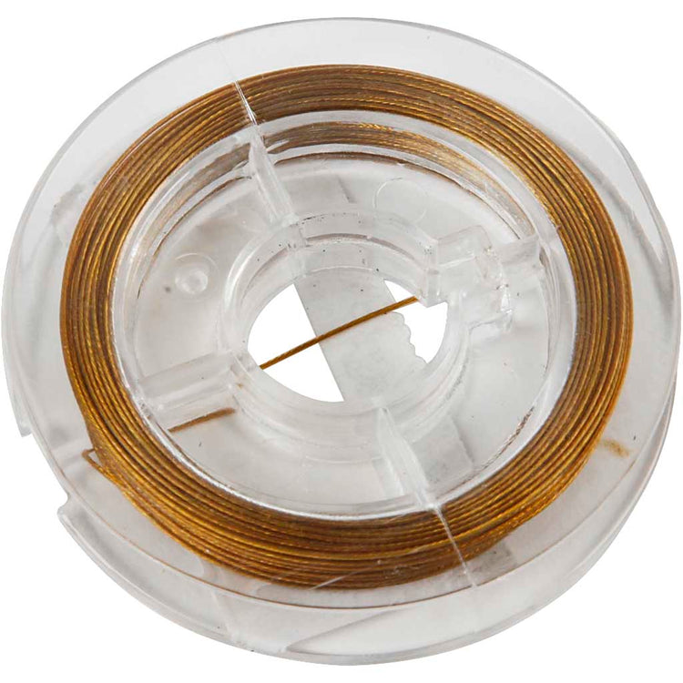 Creativ Company Schmuckdraht, Stärke 0,38 mm, Gold, 10 m 1 Rolle
