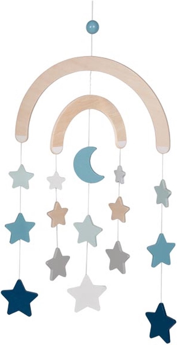 Goki Holzbaby Mobile Starry Sky Sky Blau