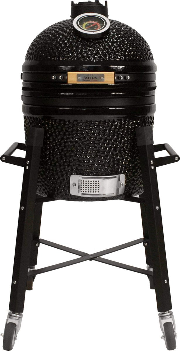 Patton Premium Kamado 15 mit mobiler Basis – mittel – ø33,5 cm – schwarz