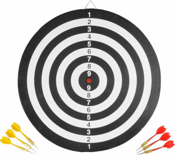Engelhart Longfield doppelter Dartboard einschließlich 6 Pfeile