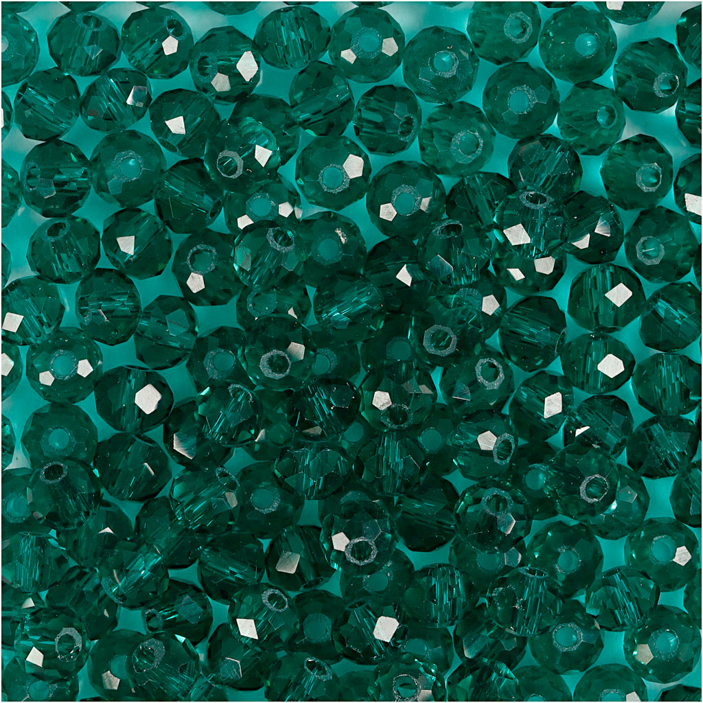 Creativ Company Facetten Perlen Emerald Green, 100..