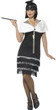 Smiffys 1920er Flapper-Kleid schwarz – Größe M