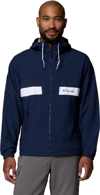 Columbia Spire Valley™ Kapuzen-Windbreaker-Herren-Outdoorjacke – College Navy, Weiß