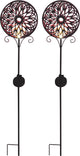 Luxform – 2x Gartenlampe mit Erdspieß – Mandala-Glanz – LED – angetrieben durch Solarenergie – Set mit 2 Stück