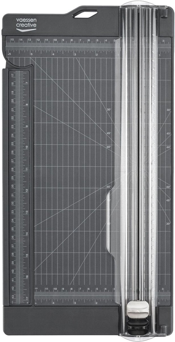 Vaessen kreativer Papierschneider mit Ritzfunktion – 15 x 30,5 cm – Graphit