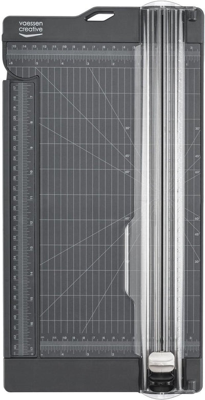 Vaessen kreativer Papierschneider mit Ritzfunktion – 15 x 30,5 cm – Graphit