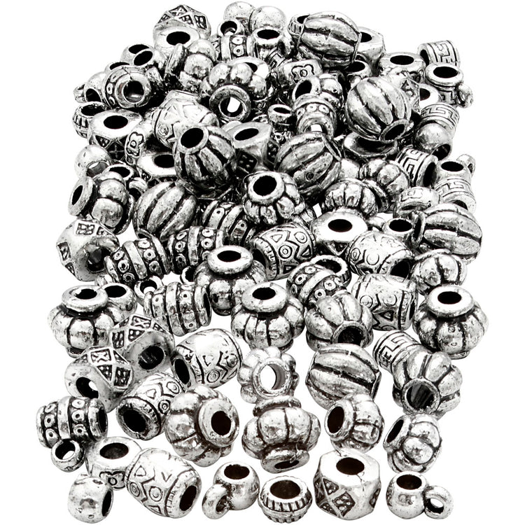 Creativ Company Perlenmischung, Größe 7-11 mm, Lochgröße 3 mm, ca. 400 Stück, 200 g 1 Karton