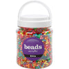 Creativ Company Tri-Perlen-Mix, D 10 mm, Lochgröße 2 mm, ca. 2800 Stück, verschiedene Farben, 385 g, 700 ml 1 Karton