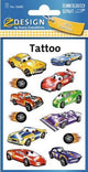 Avery Tattoo-Label Z-Design Kids – Packung mit 1 Blatt Autos