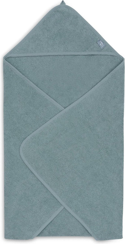 Jollein – Badeumhang aus Frottee 100 x 100 cm – Babyhandtuch mit Badeumhang, Schal, Badeponcho – Seegrün