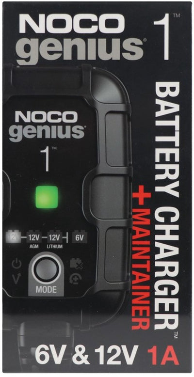 Noco genius1eu Batterieladegerät – 1 Ampere – 6 12 Volt – vollautomatisch – lädt und pflegt – Erhaltungsladegerät