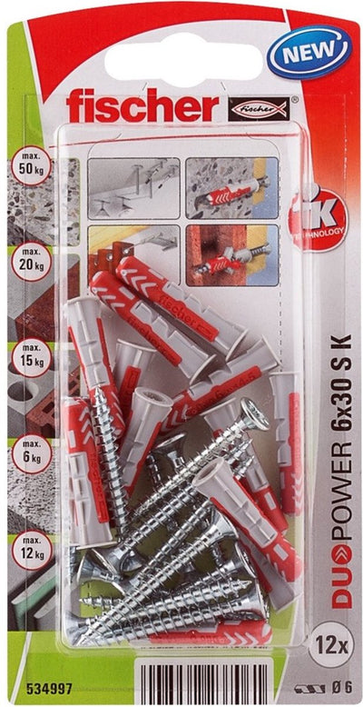 Fischer 534997 duopower 6 x 30 s k nv Steckerset 30 mm 6 mm 1 Satz(e)