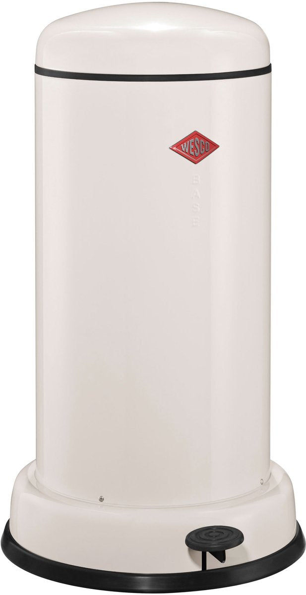 Wesco Baseboy Abfallbehälter mit Soft-Close | 20 Liter | Metall - Mattsand | Treteimer