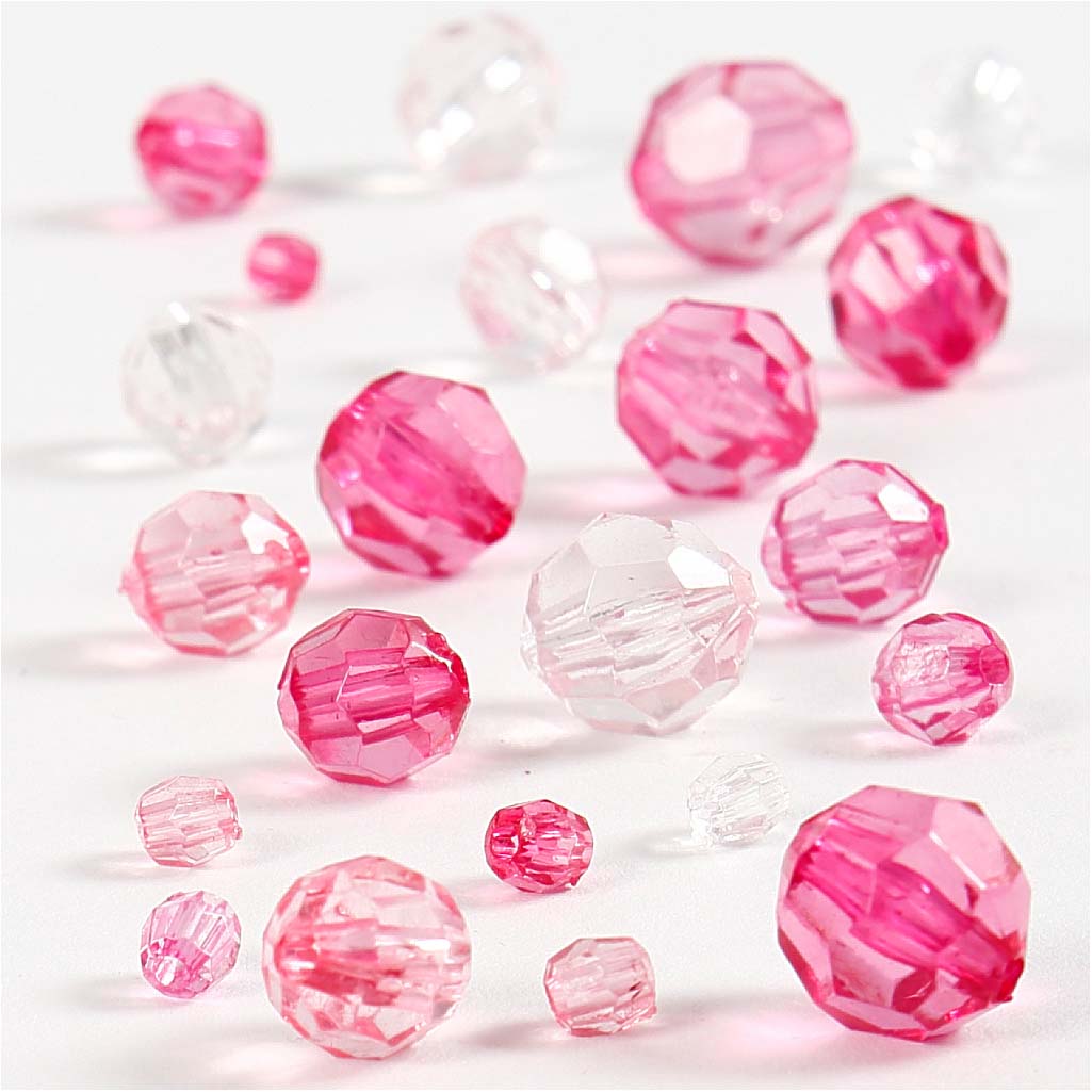 Creativ Company Facettenperlen Mischen Sie Pink, 45 Gramm