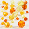Facettenperlen der Kreativfirma, dumm 4-12 mm, Lochgröße 1-2,5 mm, ca. 860 Stück, Gelb (32227), 250 g 1 Box
