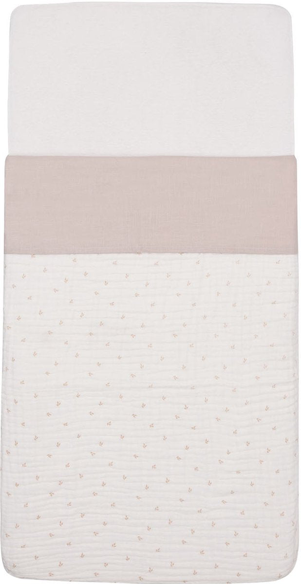 Jollein Babybettlaken – 120 x 150 cm, geflammt – Nougat