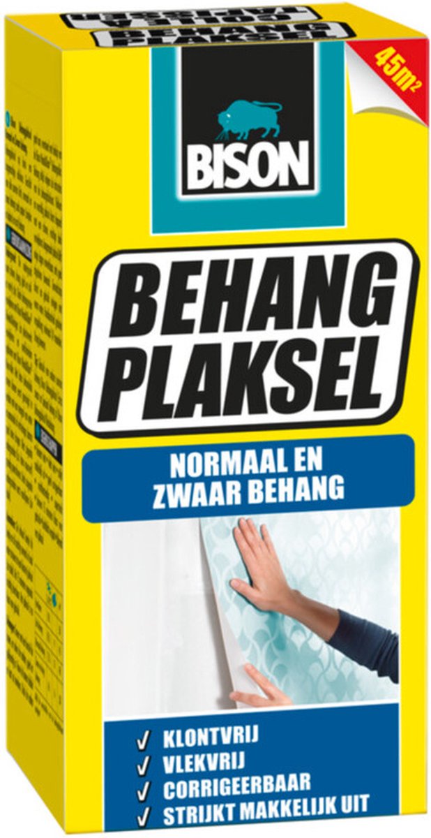 Bison Tapetenkleister, normale und schwere Tapetenpackung – 18 x 125 g – Vorteilspackung