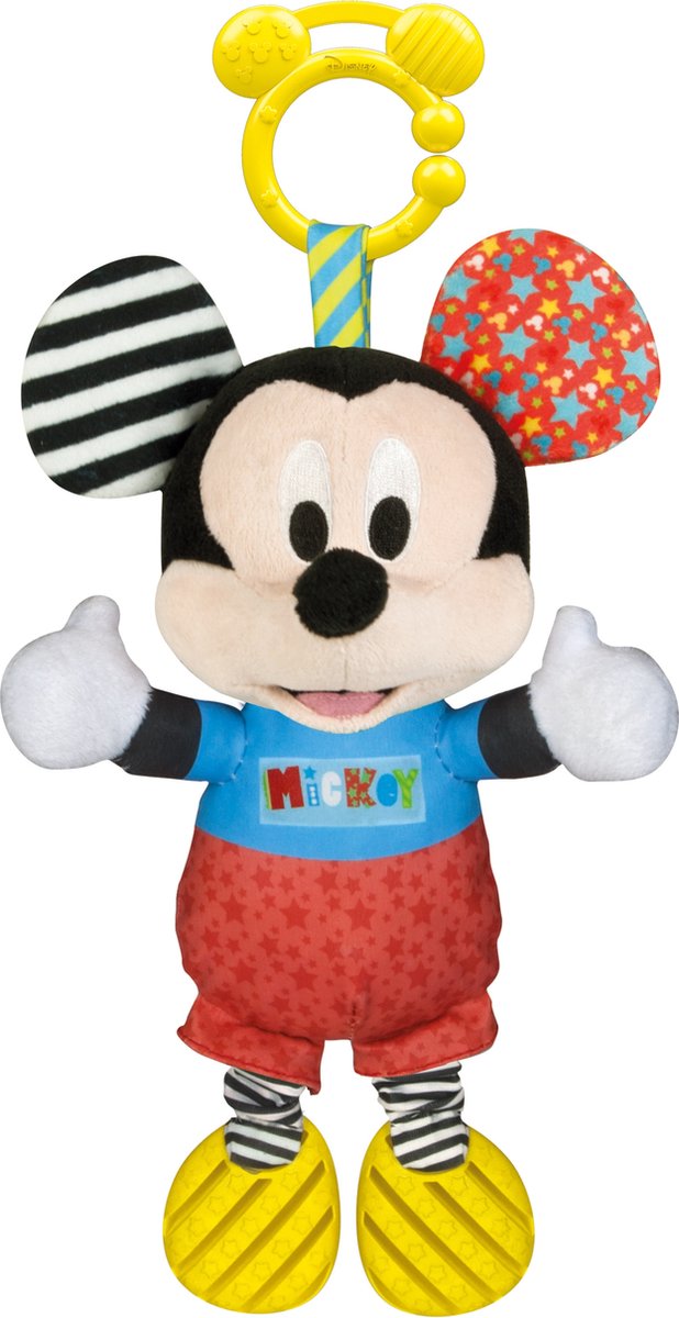 Clementoni – Baby – Mickey Mouse – erste Aktivitäten – interaktives Kuscheltier – sensorisches Spielzeug – ab 6 Monaten