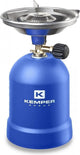Kemper Gaskocher 1200 Watt – mit Windschutz – Blau