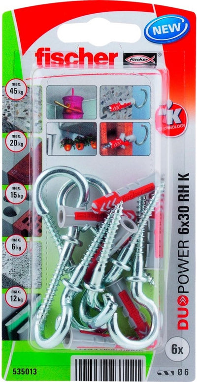 Fischer duopower 6x30 mit Rundhaken (Blister)